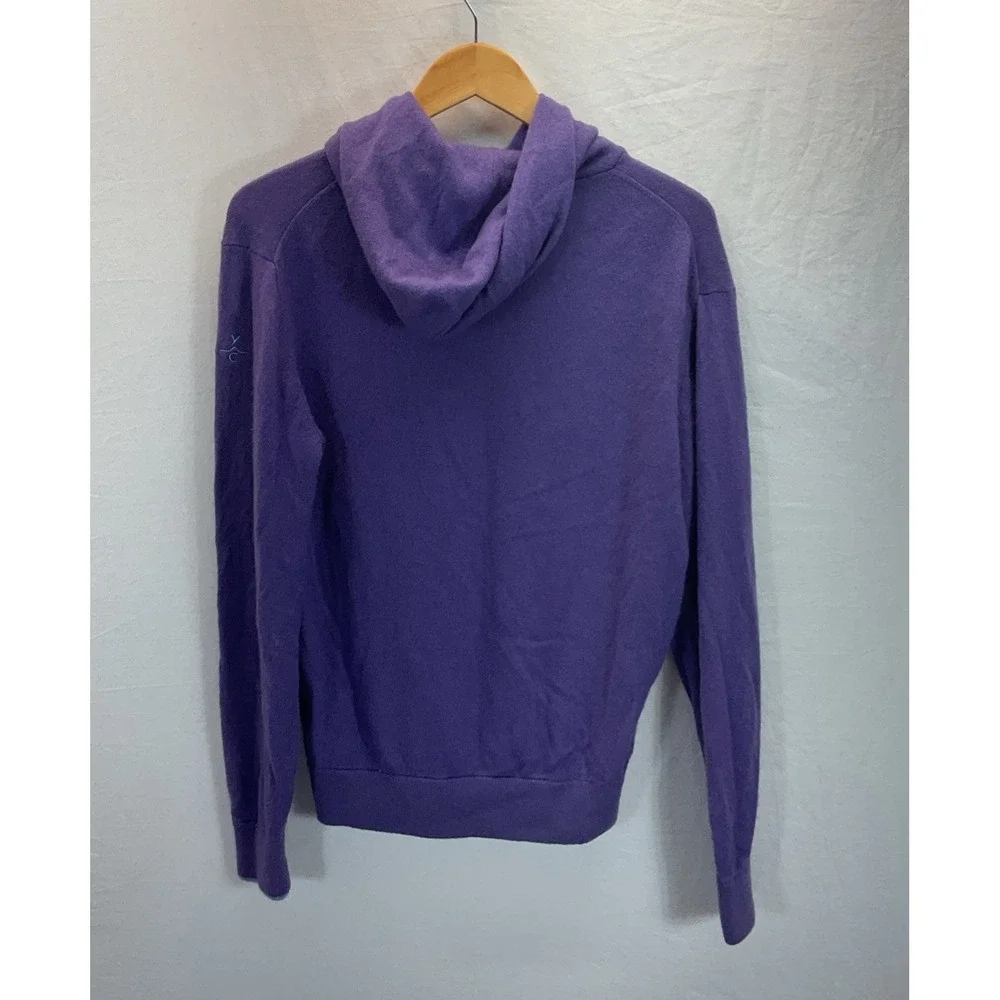 Greyson Womens‎ Purple Wool Cashmere Koko Hoodie Sweater M Golf Casual